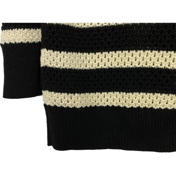 Frame sweater women's Sz L stripe open knit crew neck MSRP $425 - Picture 5 of 8